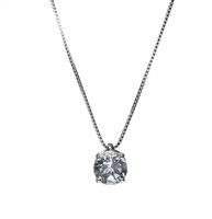 Collana Promesse Donna in Oro bianco Acquamarina 0.24 Ct PA3 - PA3